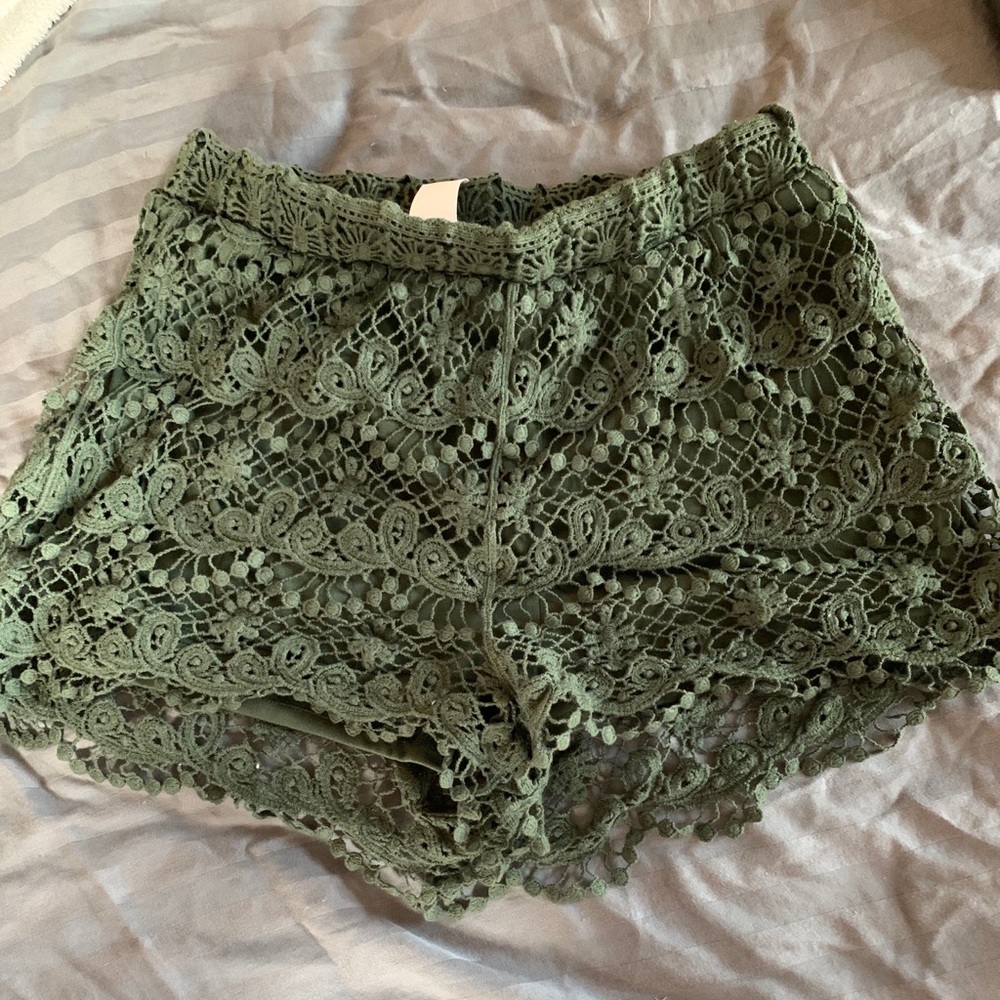 Olive green shorts size small
